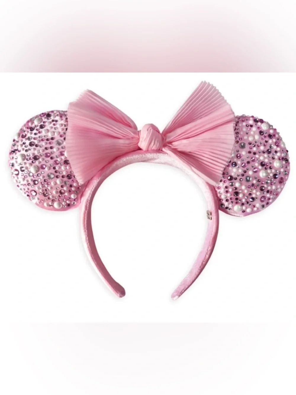 NEW Disney Minnie Mouse Pink Rhinestone Ear Headband Adult BaubleBar